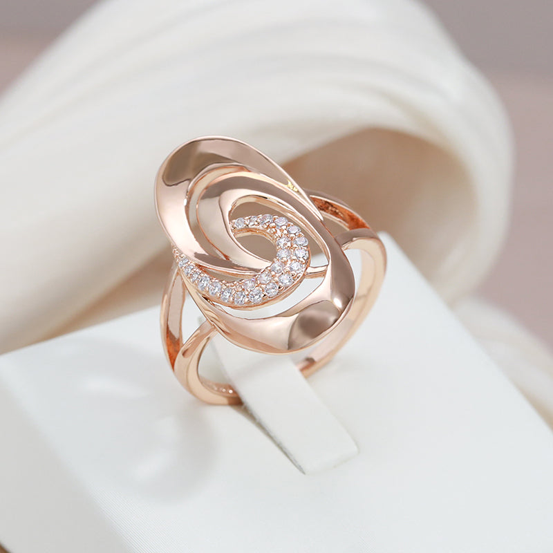 Пръстен „Вълшебна спирала“ от медицинско злато има печат 585!