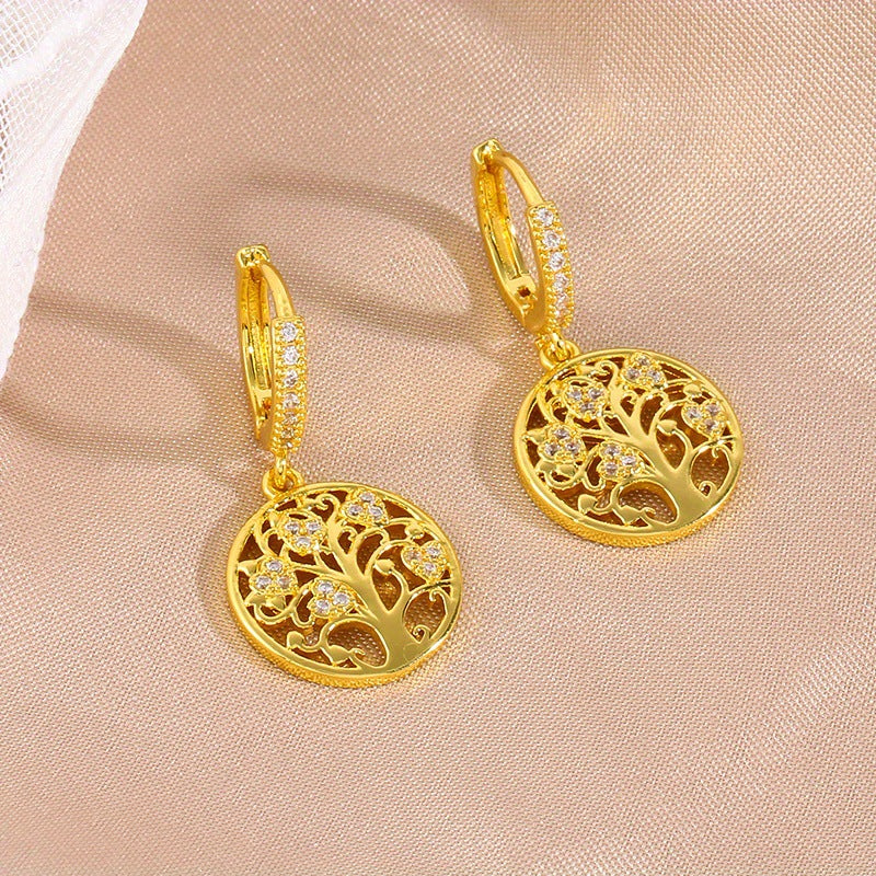 Златен дамски комплект дървото на живота