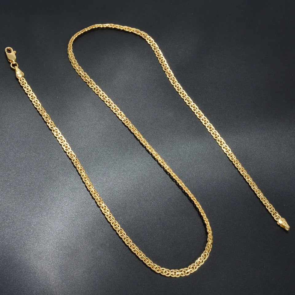 Златен дамски ланец 10 грама внос Италия печат 750