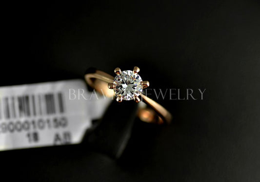 Класически златен дамски пръстен