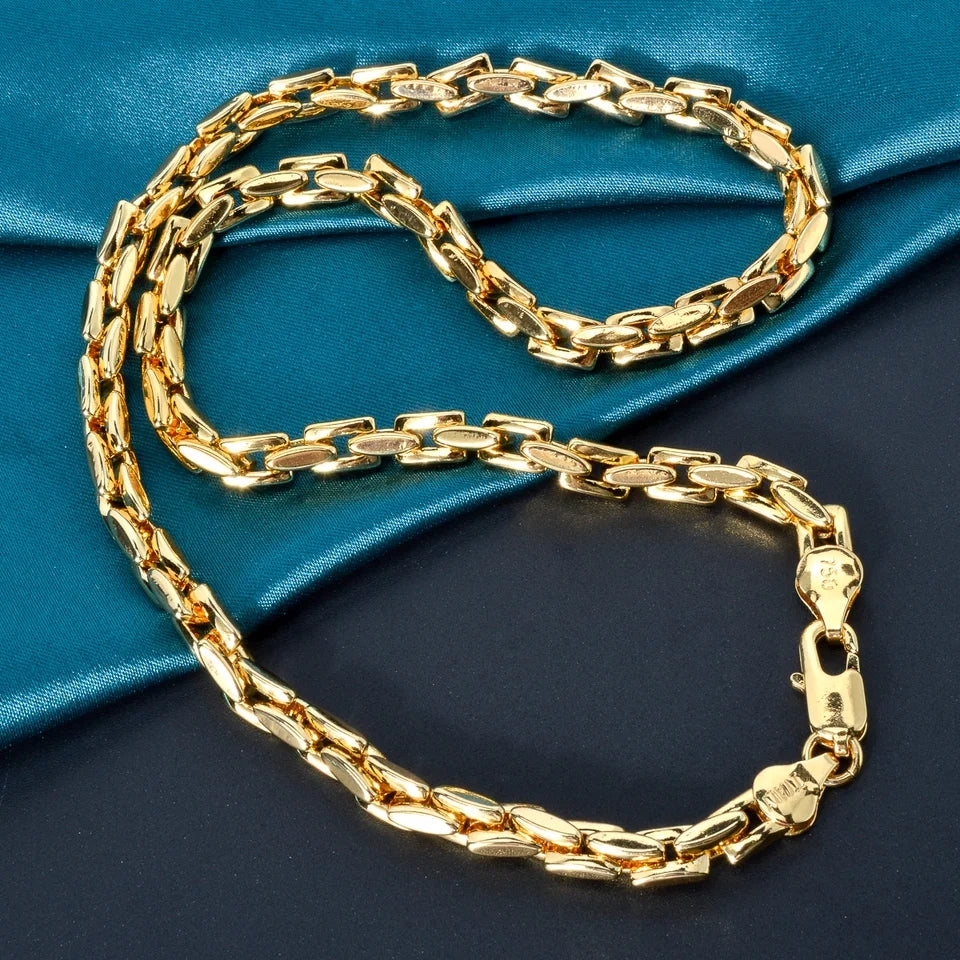 Златен масивен ланец 50 грама 18 карата