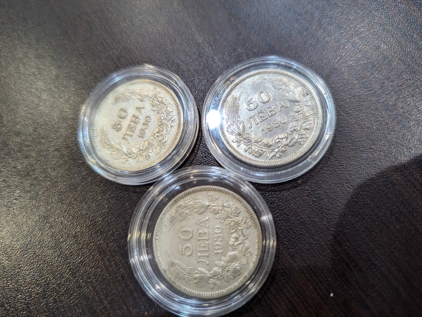 3 броя сребърни монети Жар Борис 50 лева 1930 30 грама сребро!