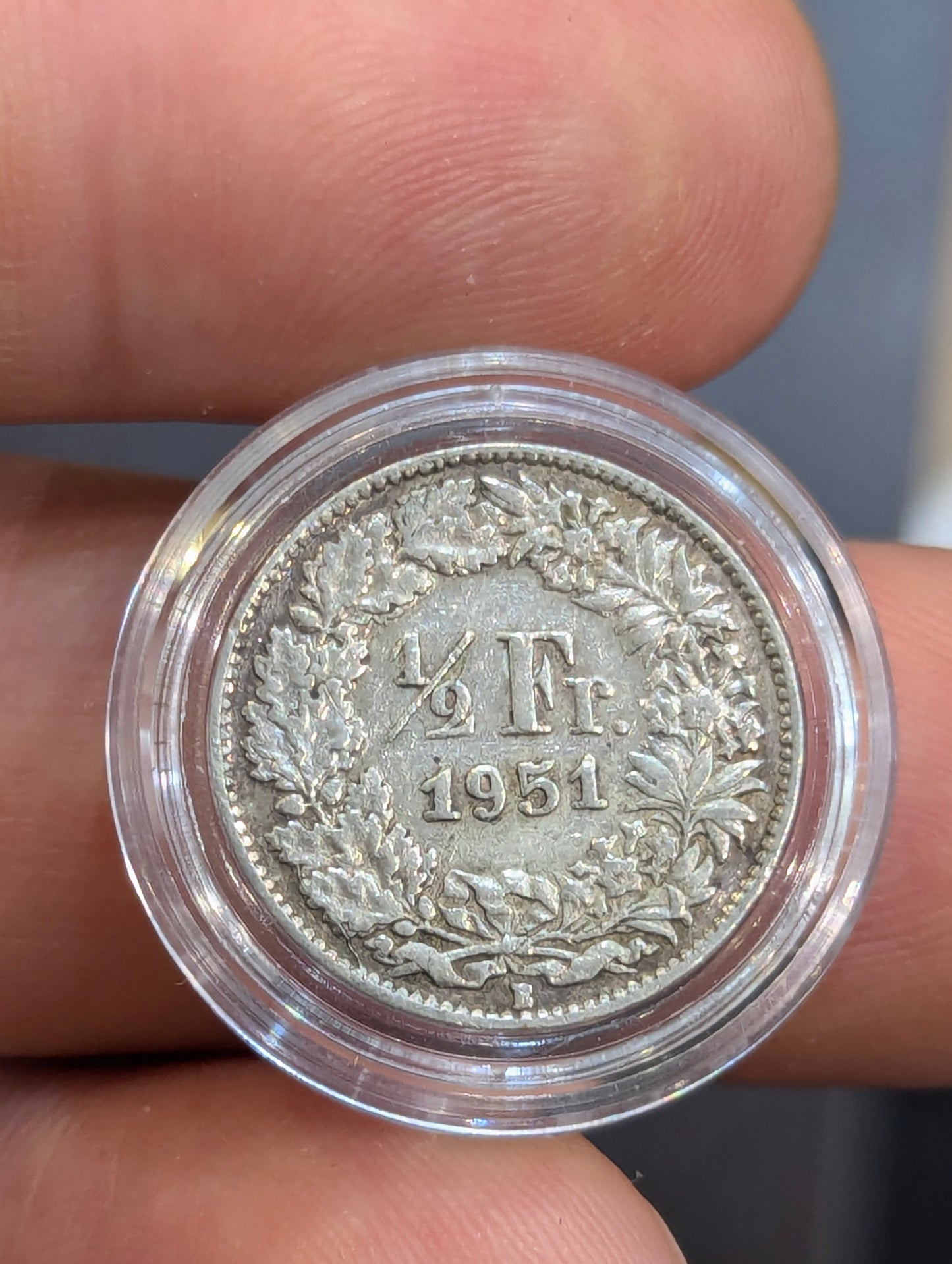 3 броя сребърни монети 1/2 Франка