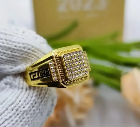 Пръстен унисекс с множество цирконии