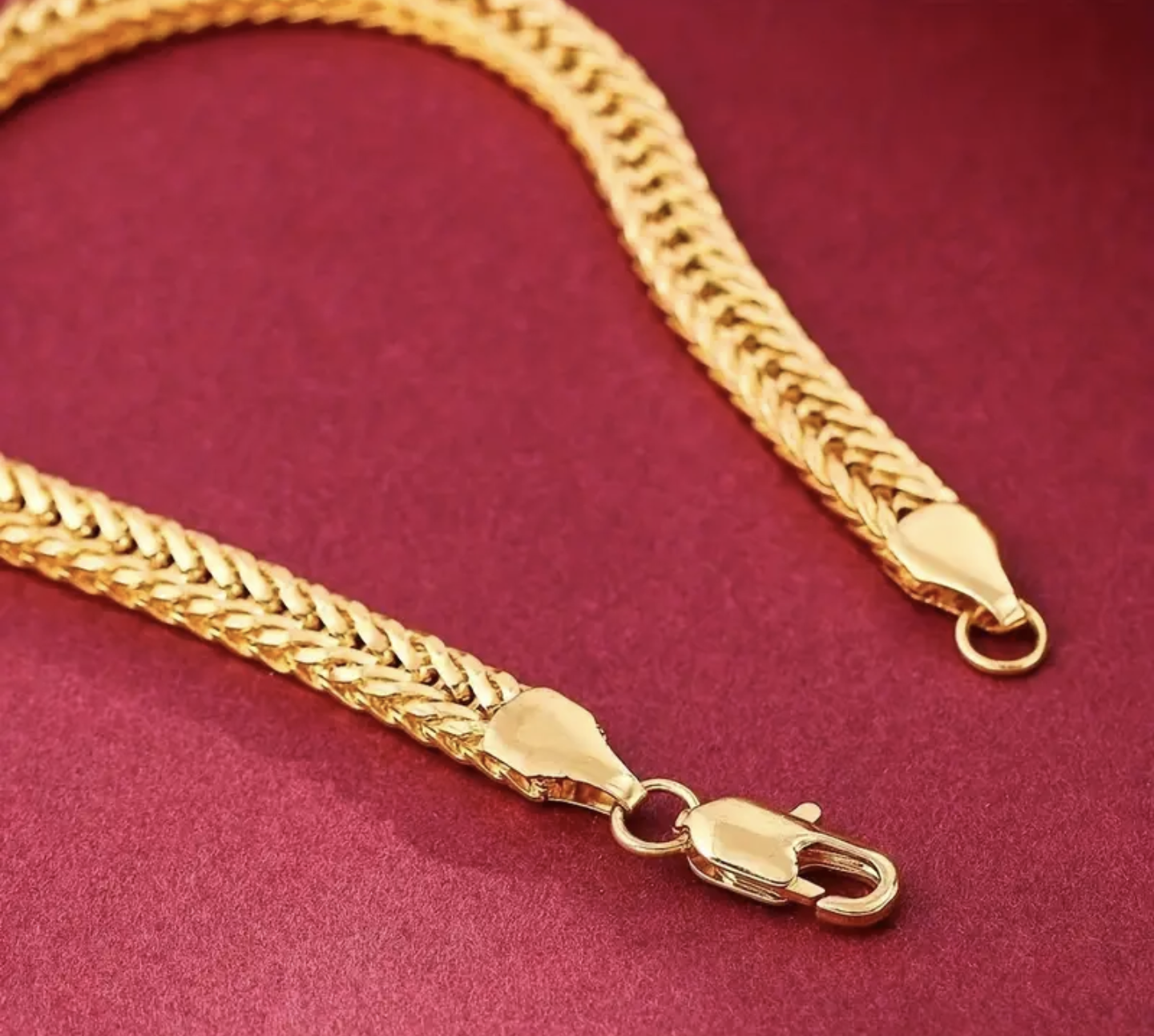 Златна гривна унисекс 20см