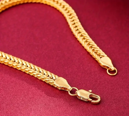 Златна гривна унисекс 20см