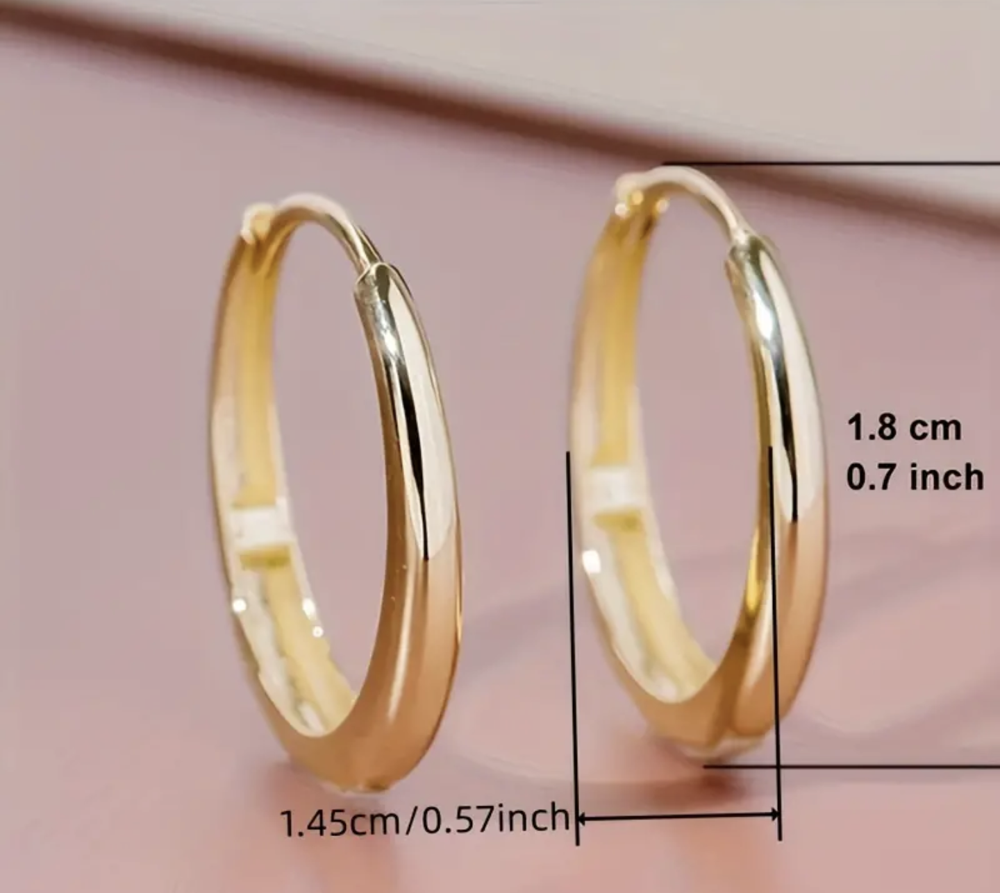 Златни класически обеци от Медицинско злато