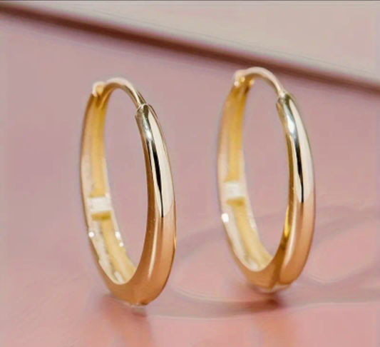 Златни класически обеци от Медицинско злато