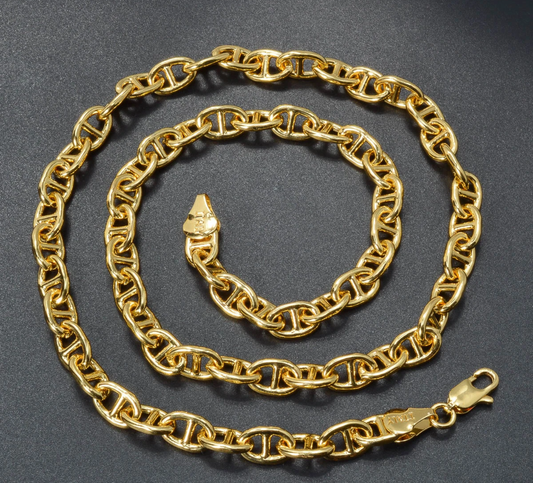 Златен ланец от медицинско злато с печат 750