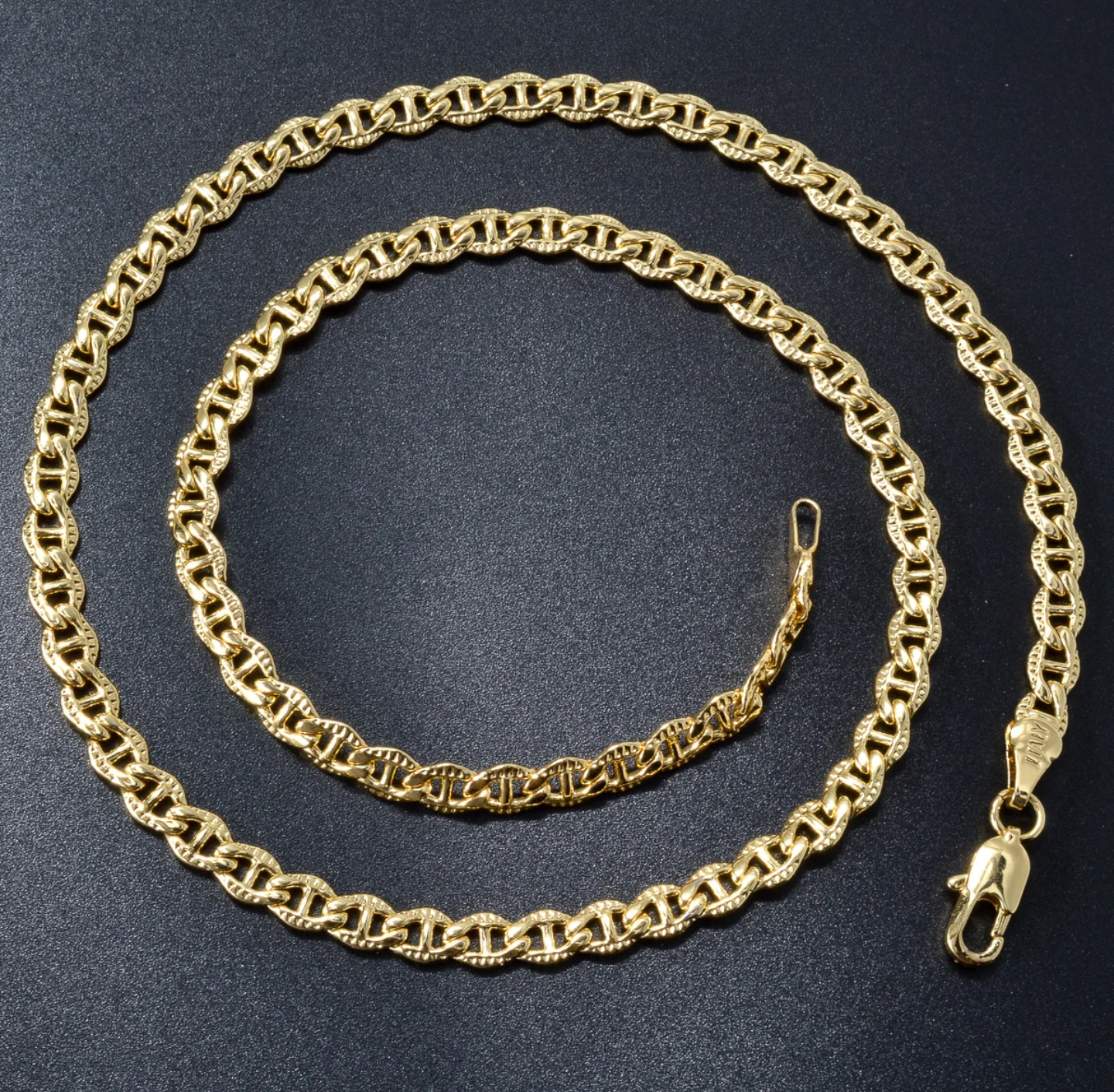 Златен ланец от медицинско злато с печат 750