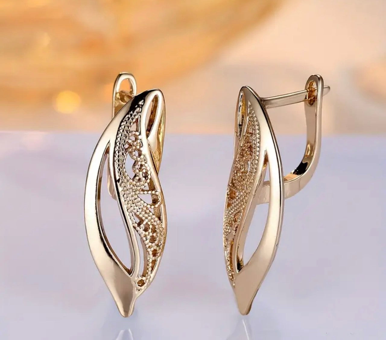 Златни дамски италиански обеци обява номер 1