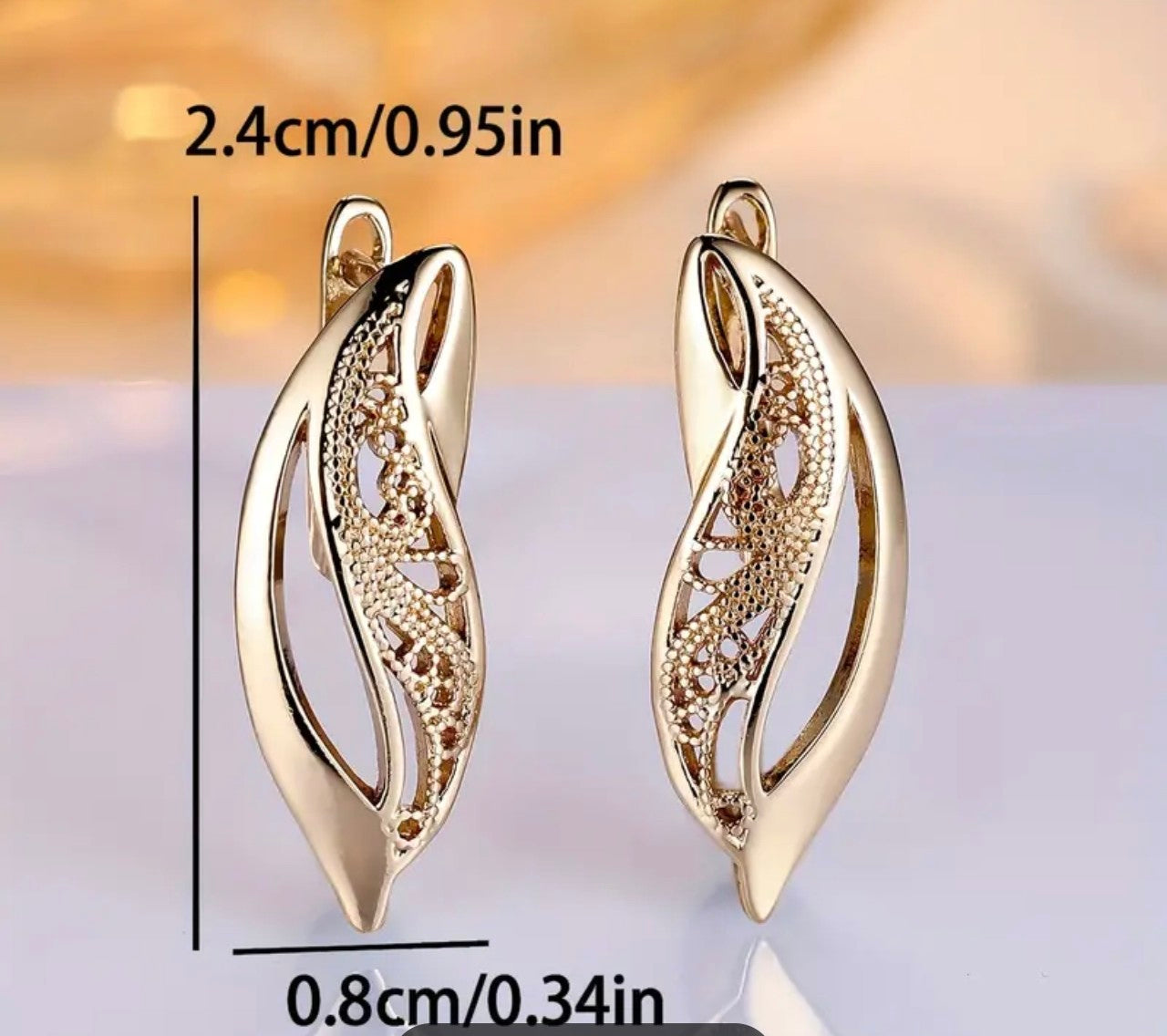 Златни дамски италиански обеци обява номер 1