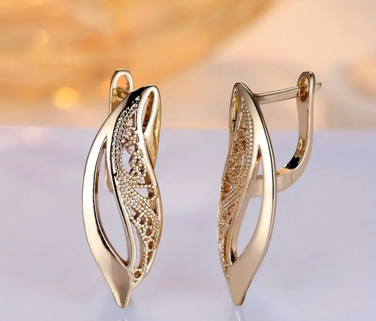 Златни дамски италиански обеци обява номер 1