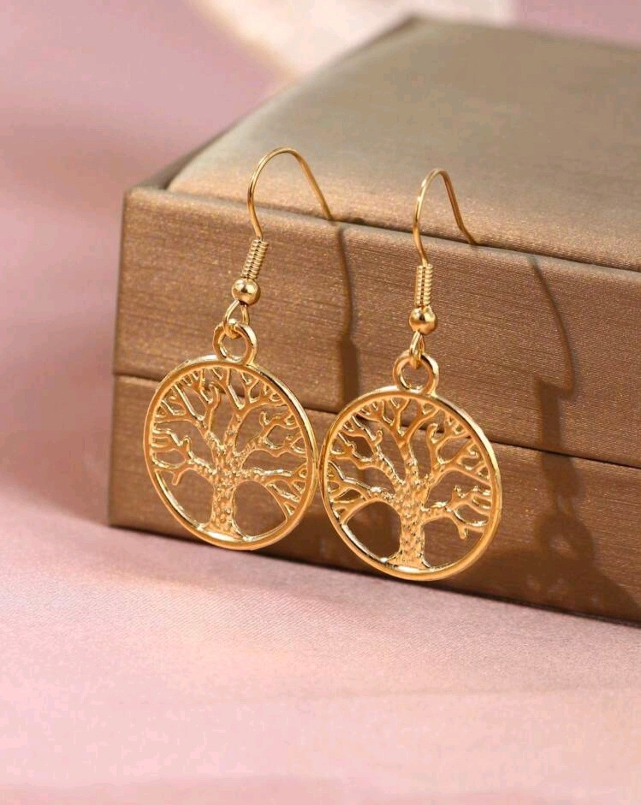 Златни дамски обеци дървото на живота. Обява номер 6