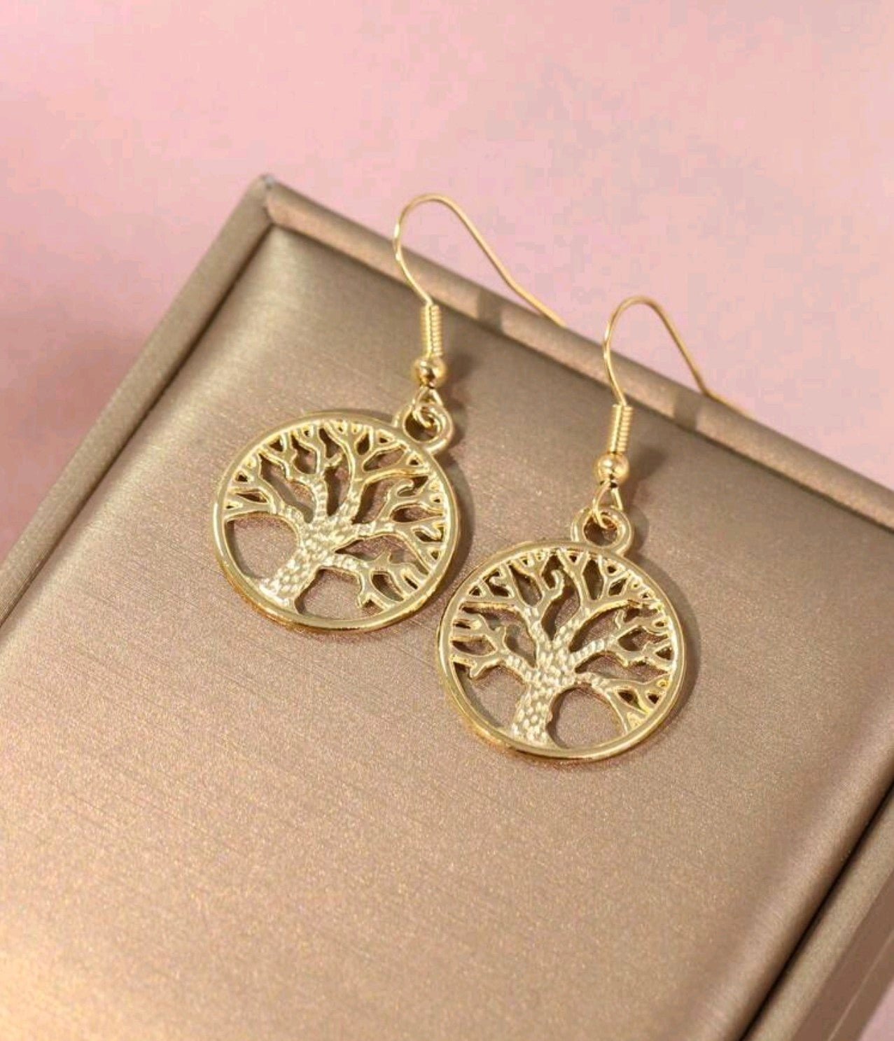 Златни дамски обеци дървото на живота. Обява номер 6