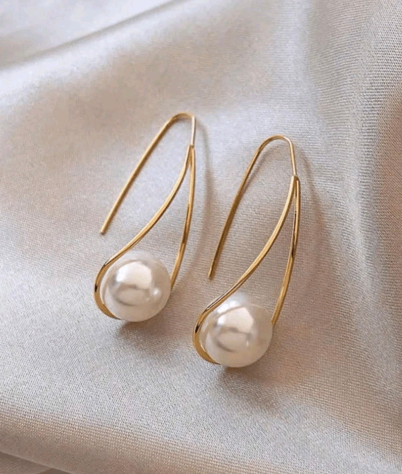 Златни перлени дамски обеци. Обява номер 3