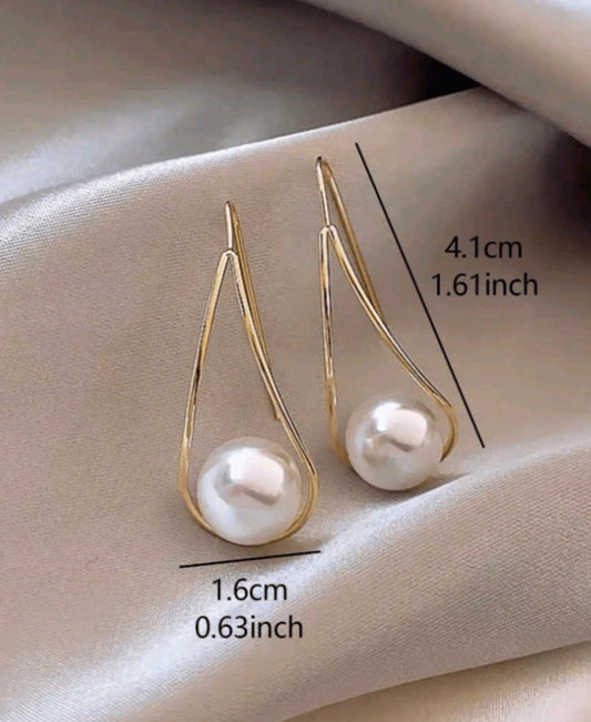 Златни перлени дамски обеци. Обява номер 3