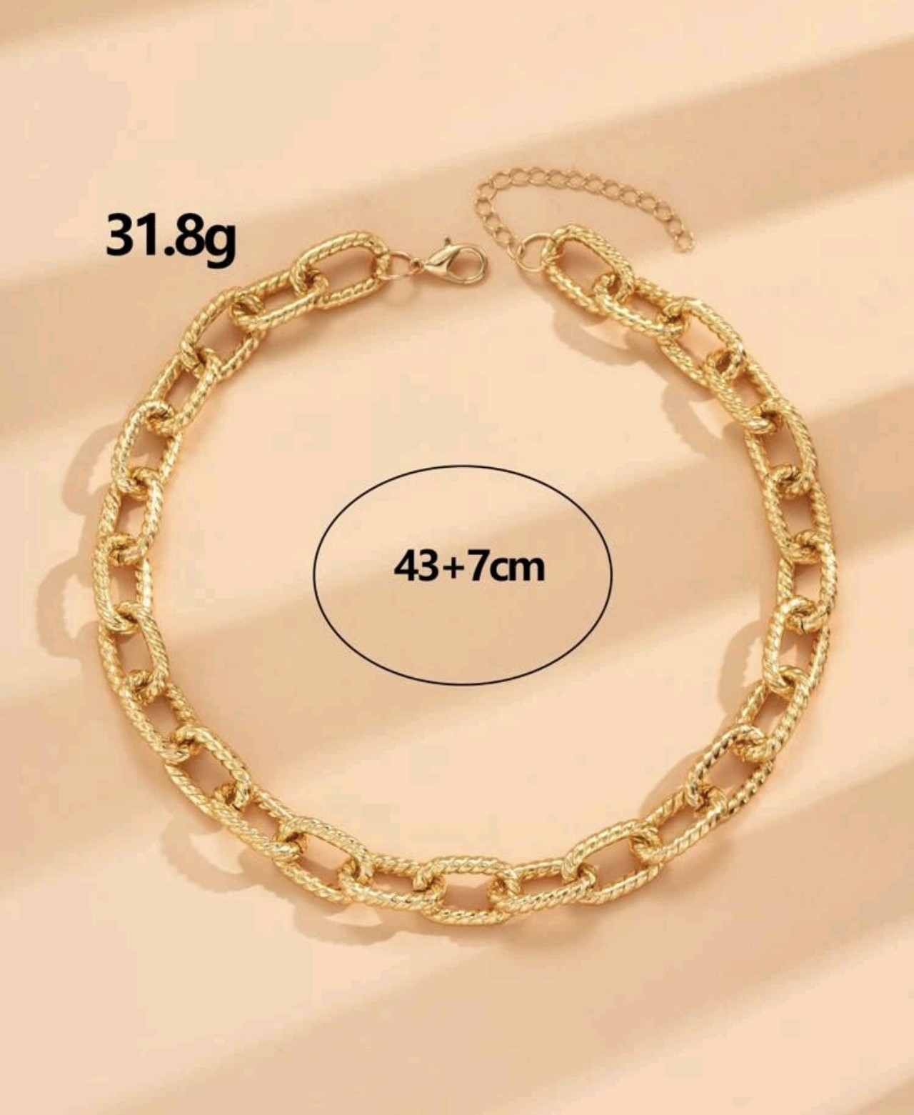 Масивен златен дамски ланец 30 грама. Обява номер 71