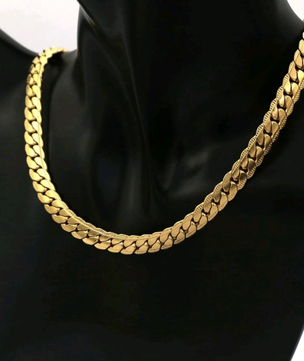 Масивен златен ланец 50 см изработен от медицинско злато. Обява номер 206