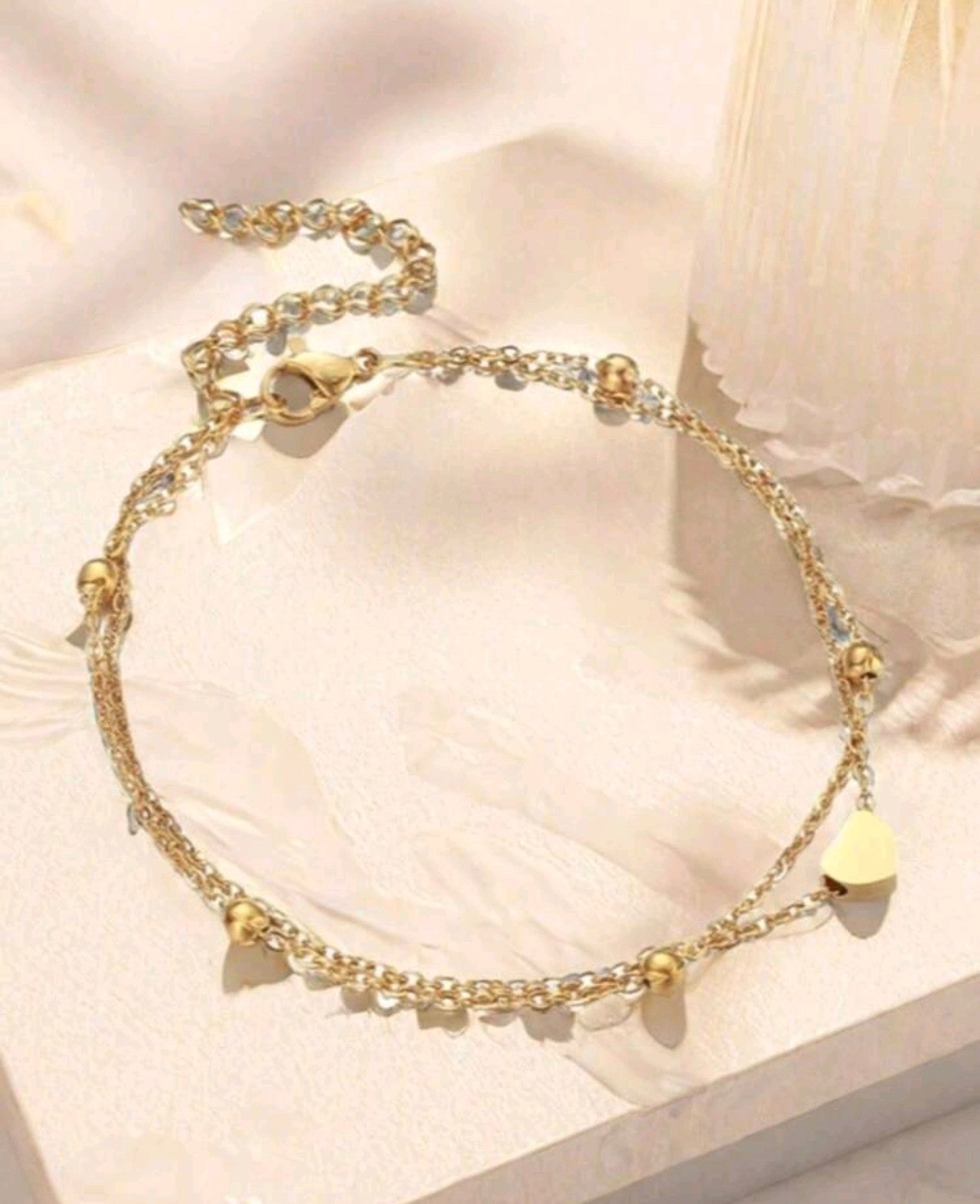 Златна дамска гривна за крак (глезен) обява номер 74