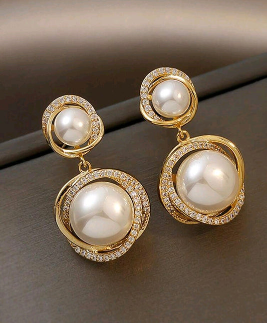 Страхотни златни дамски пелени обеци. Обява номер 101.