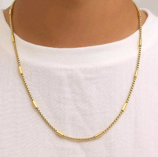 Ланец унисекс 60 см изработен от медицинско злато. Обява номер 244