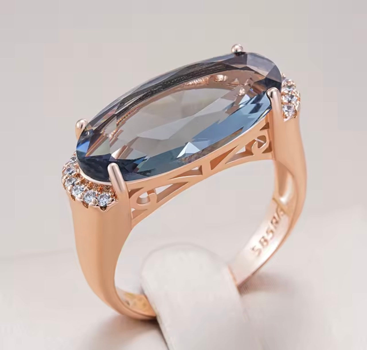 Пръстен „Кралски изгрев“ печат 585!