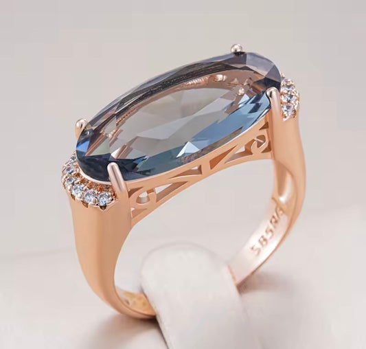 Пръстен „Кралски изгрев“ печат 585!