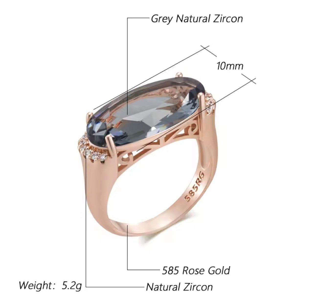 Пръстен „Кралски изгрев“ печат 585!