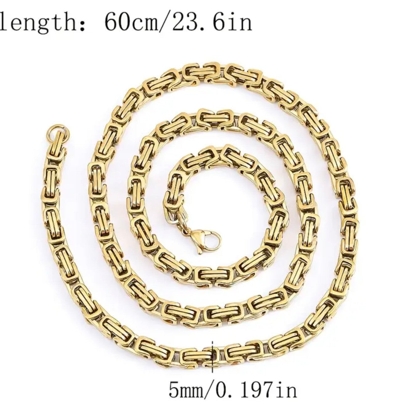 Златен ланец от медицинско злато „Imperial“ – масивен 60 см.