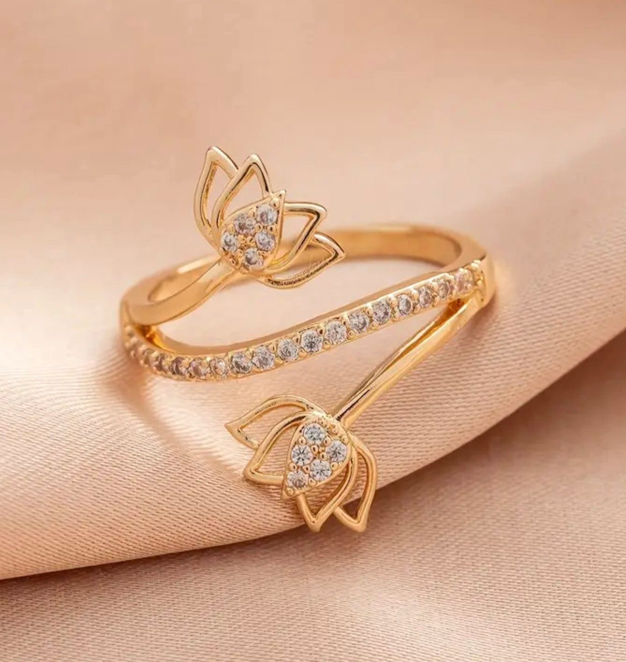 Златен дамски пръстен лале. Обява номер 45