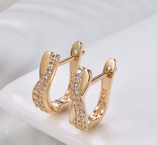 Златни дамски обеци с печат 585. Обява номер 60