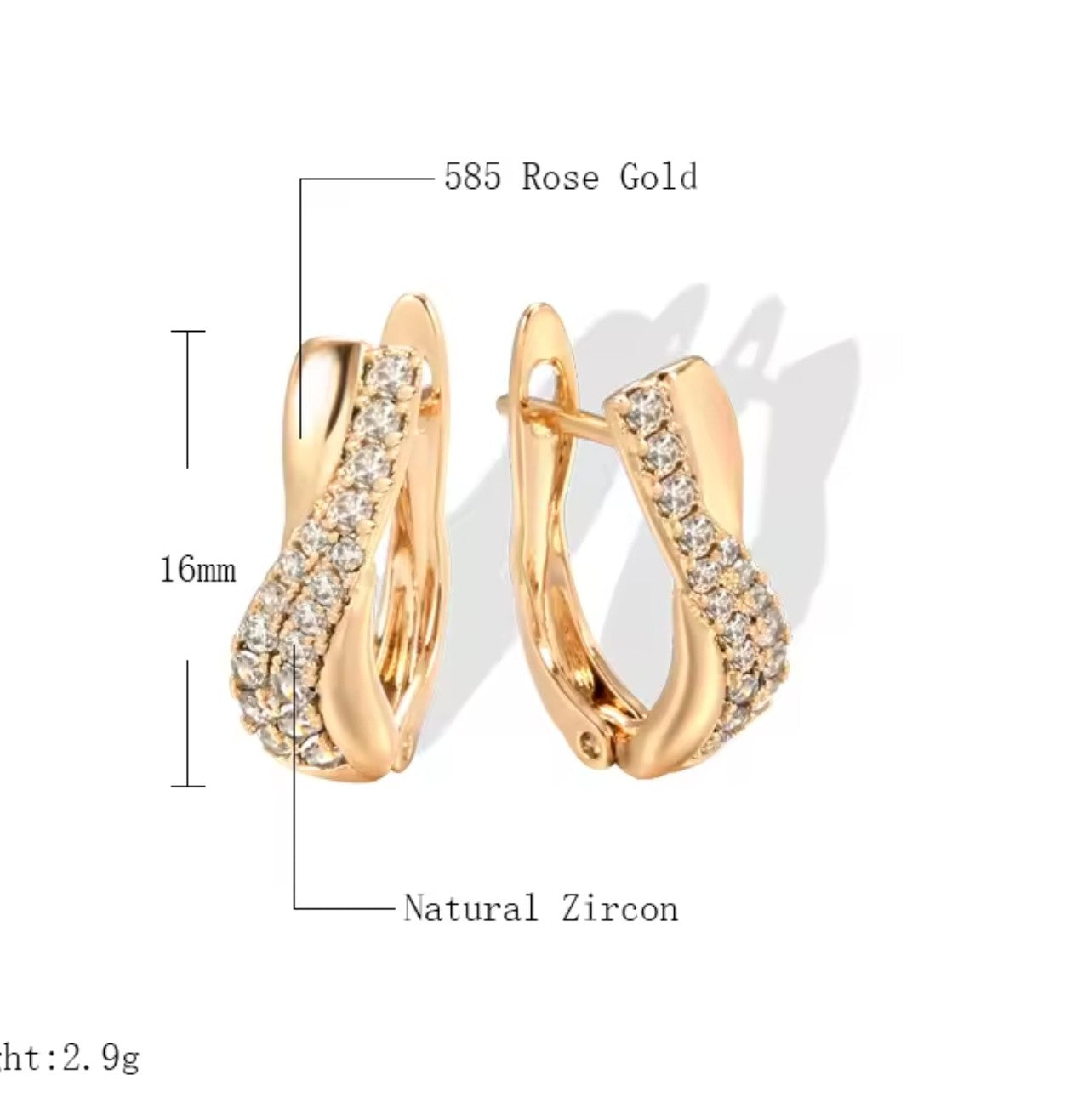 Златни дамски обеци с печат 585. Обява номер 60