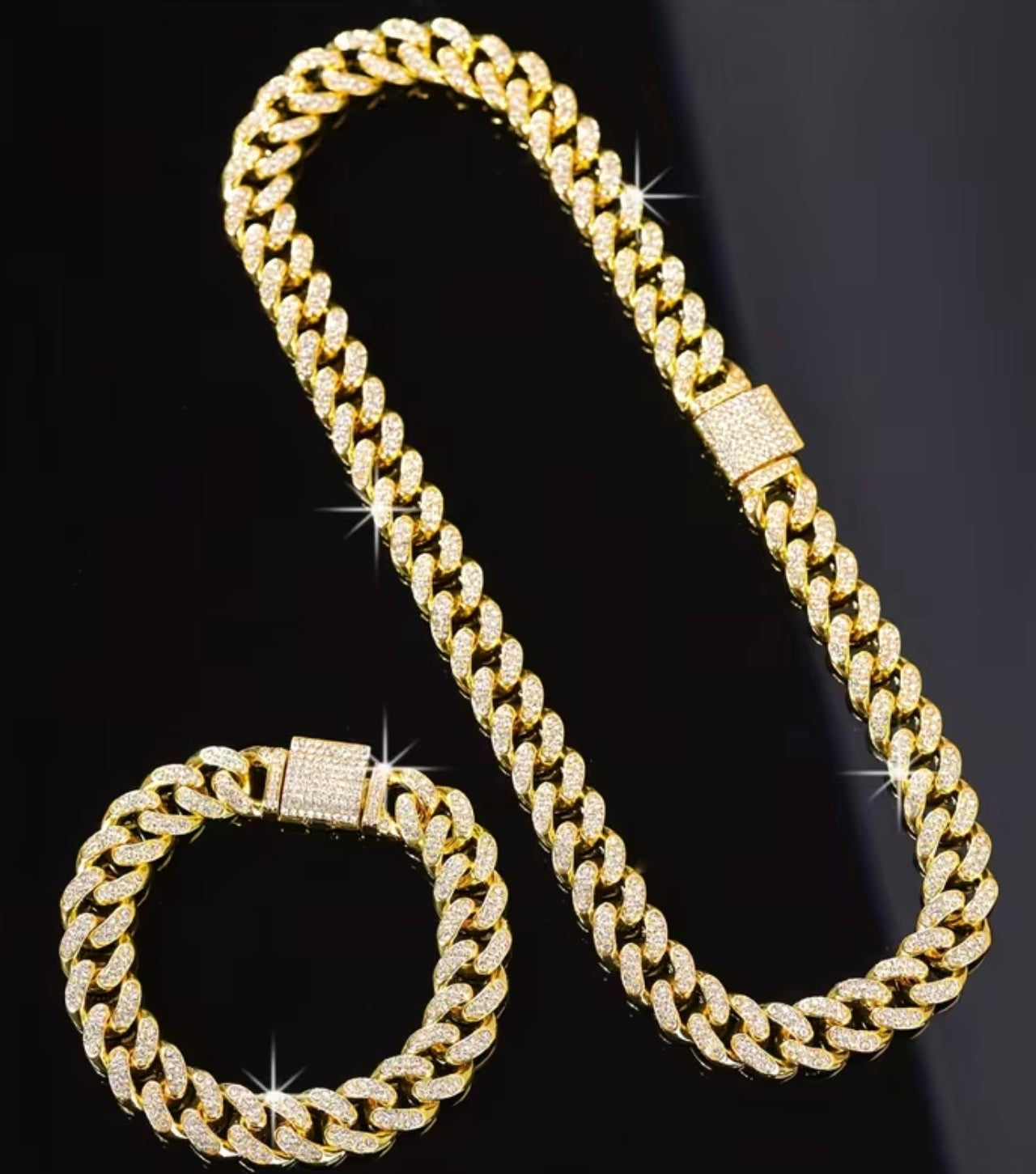 Златен комплект масивен ланец и гривна Обява номер 104