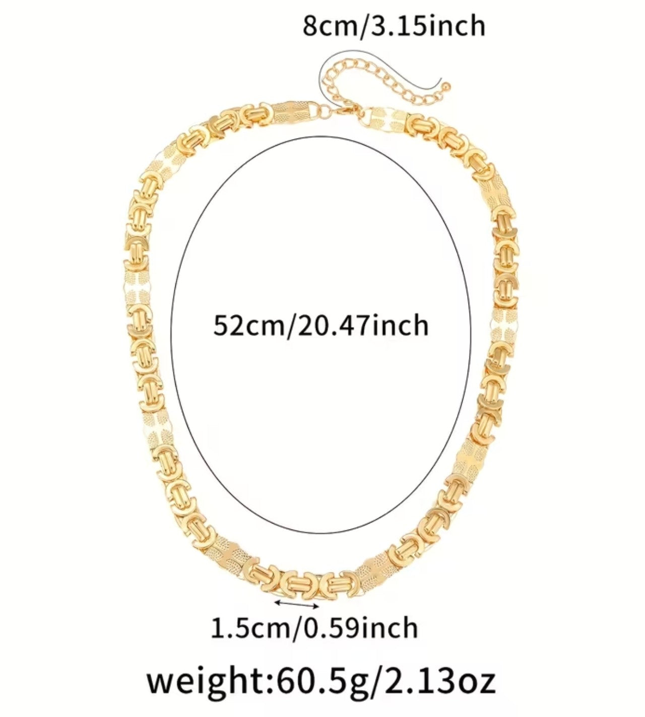 Масивен златен ланец унисекс 60, 5гр обява номер 58