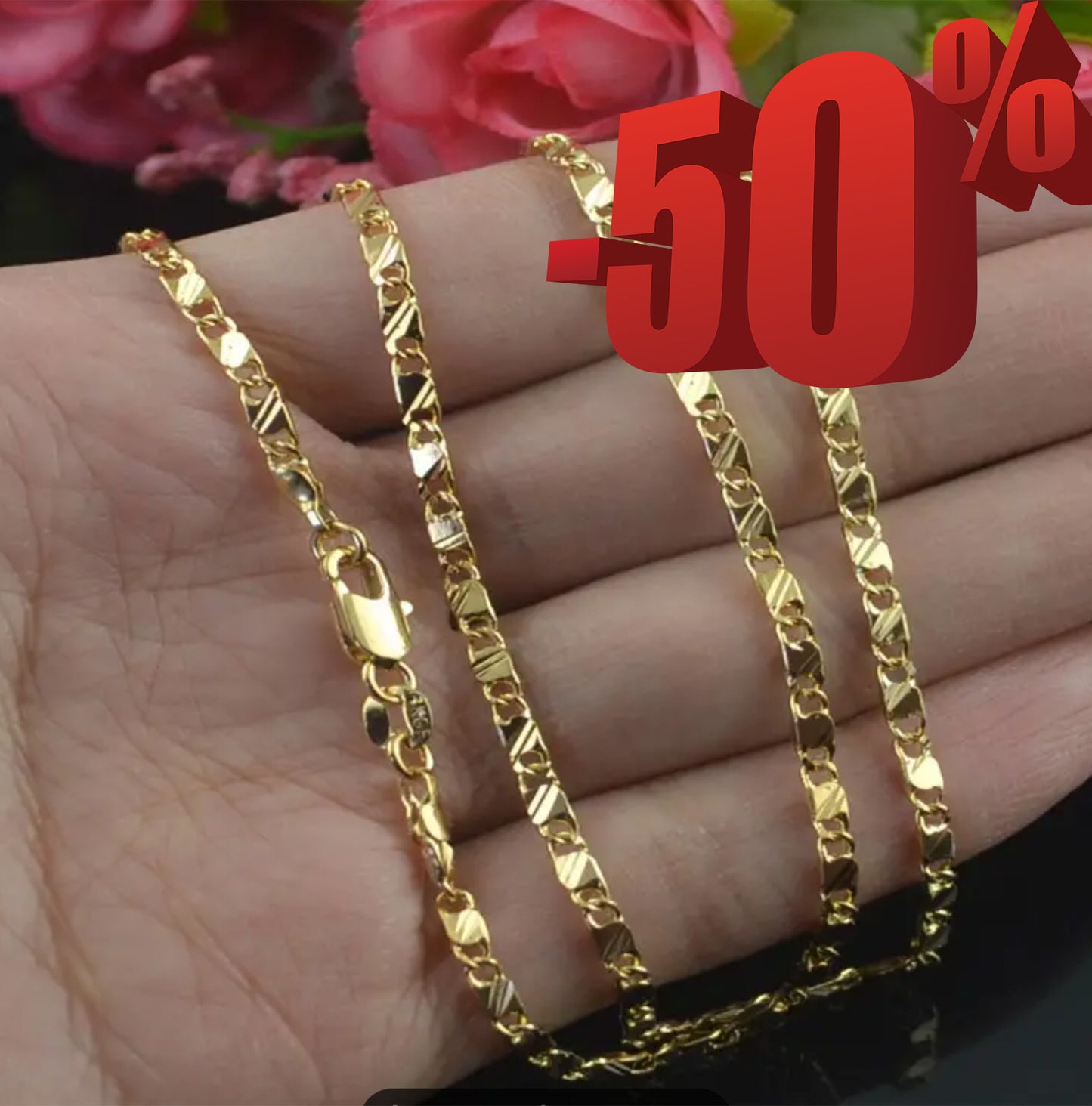 Златен ланец от медицинско злато 60 см намалена цена !