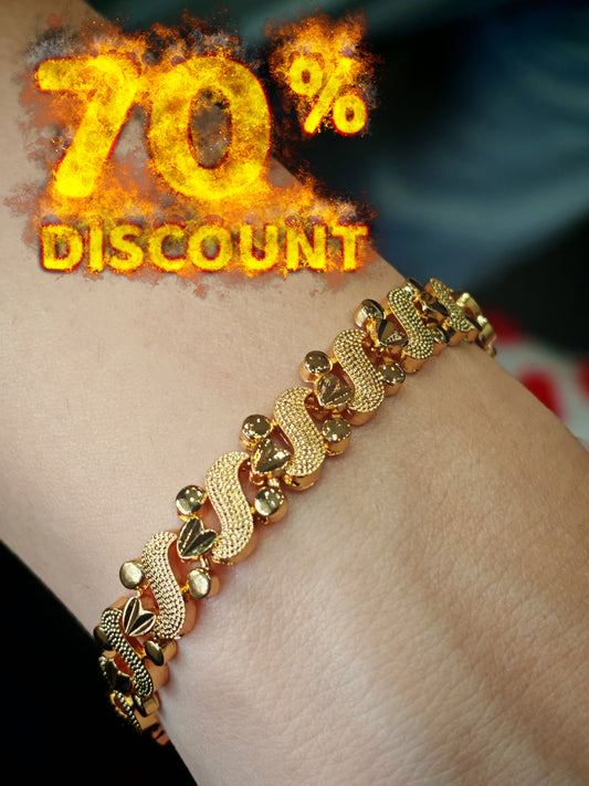 Златна дамска гривна Италия. Промо цена за черния петък !