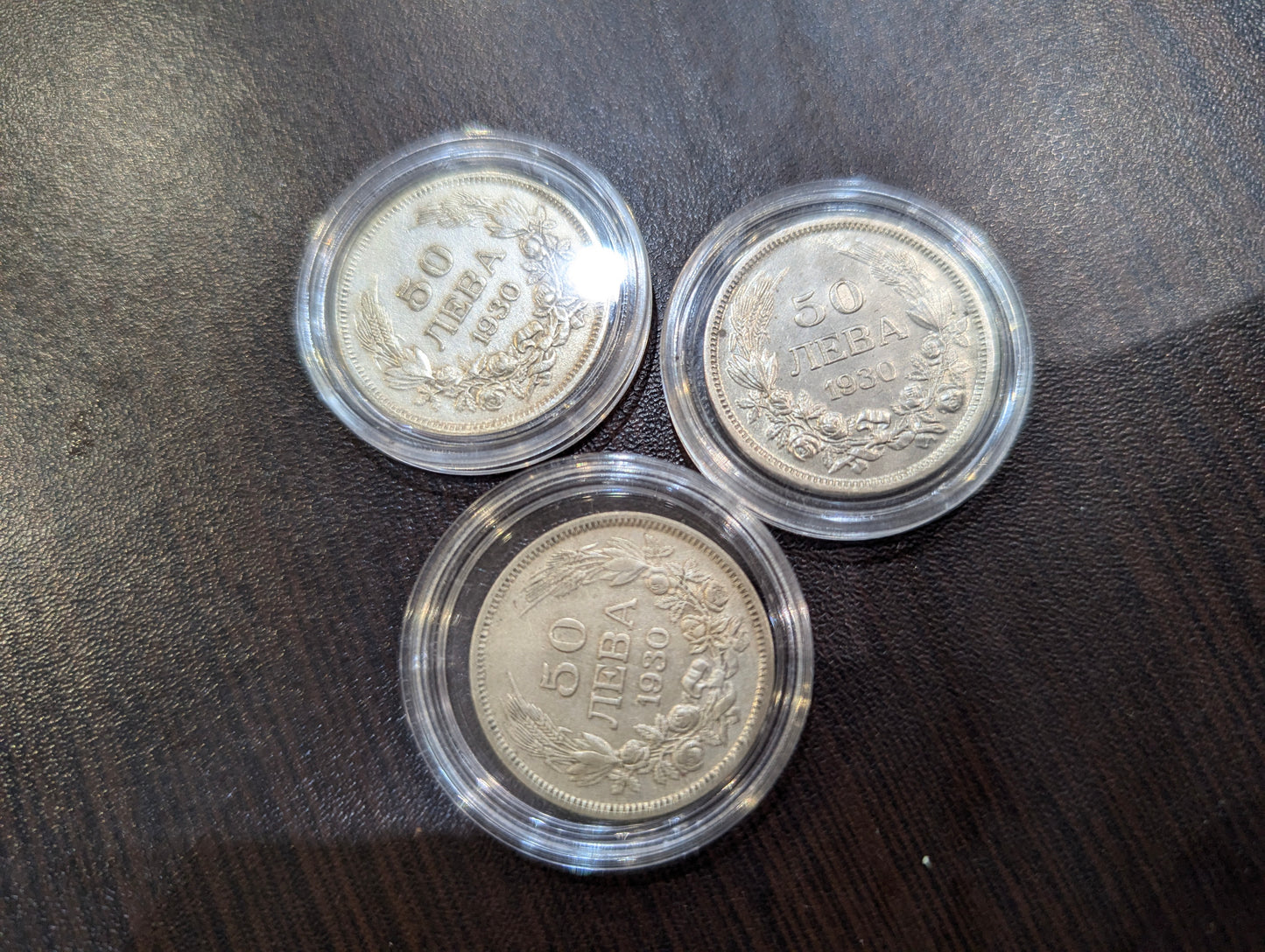 3 броя сребърни монети Жар Борис 50 лева 1930 30 грама сребро!