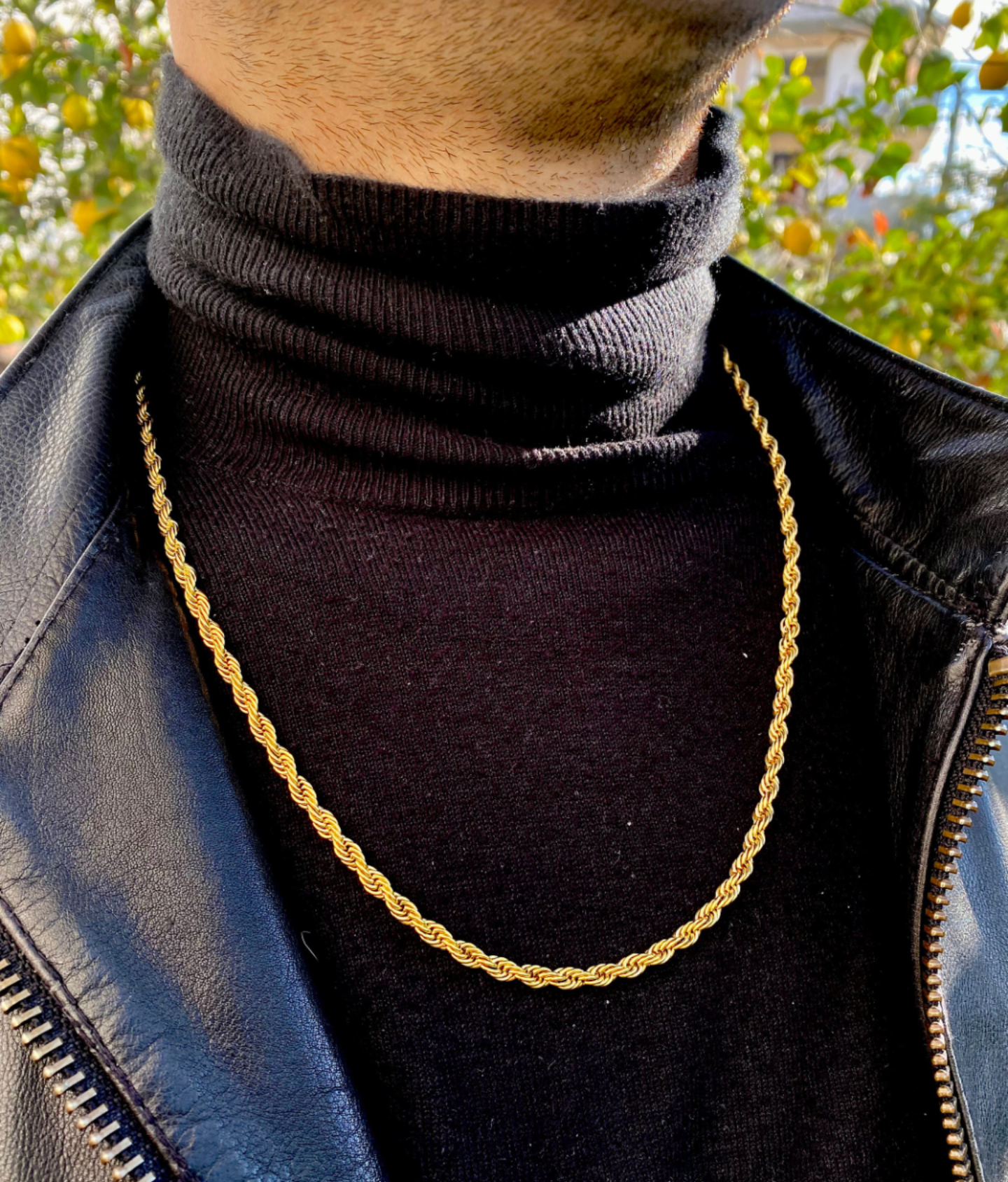 Златен ланец от медицинско злато унисекс модел