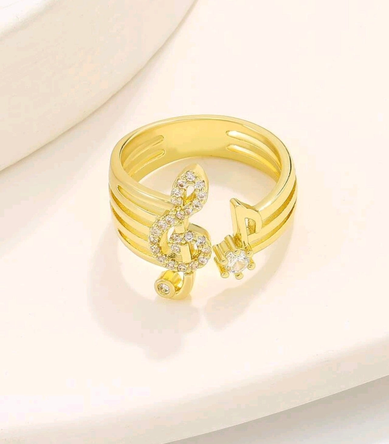 Златен дамски пръстен нота. Обява номер 7