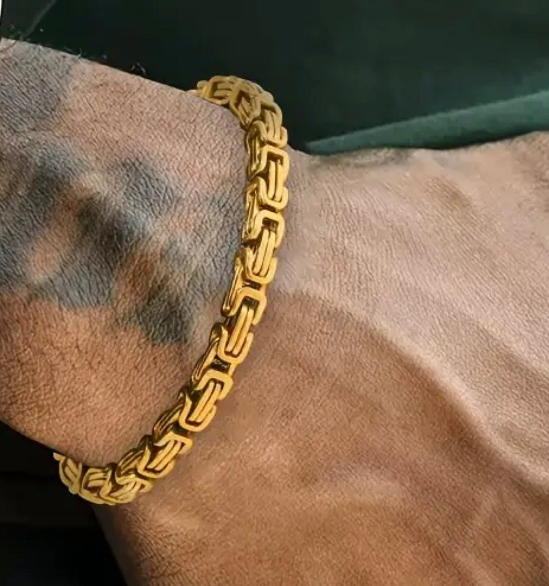 Златна мъжка гривна от медицинско злато „Imperial“ – стил, сила и престиж 21см